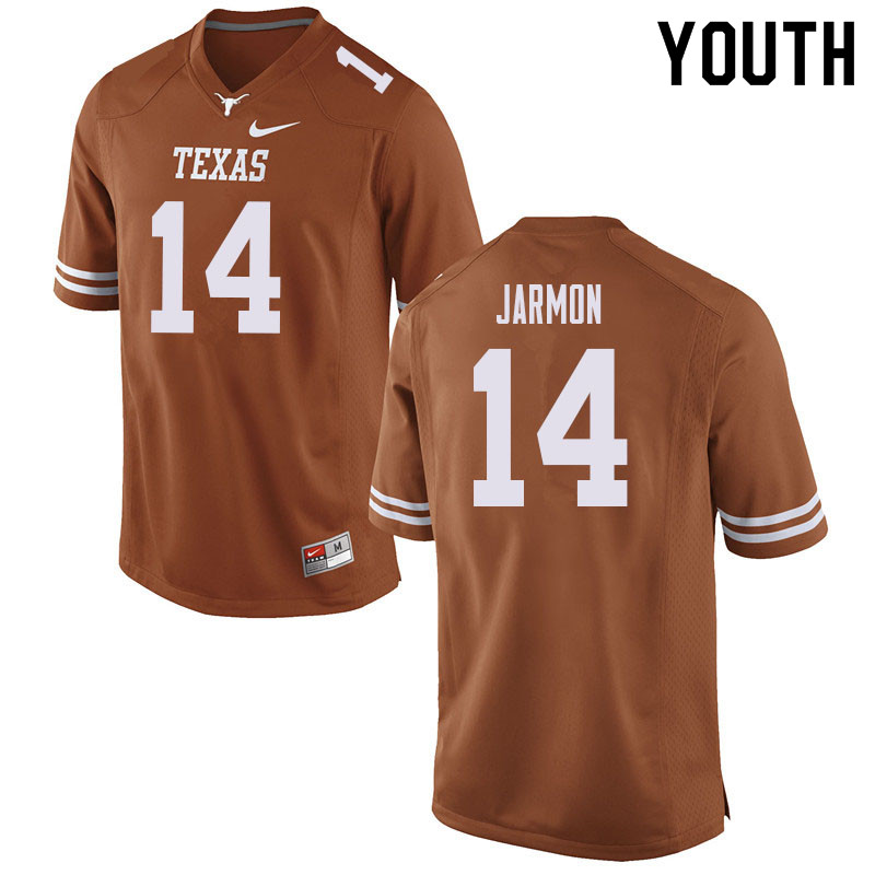 Youth #14 Kai Jarmon Texas Longhorns College Football Jerseys Sale-Orange